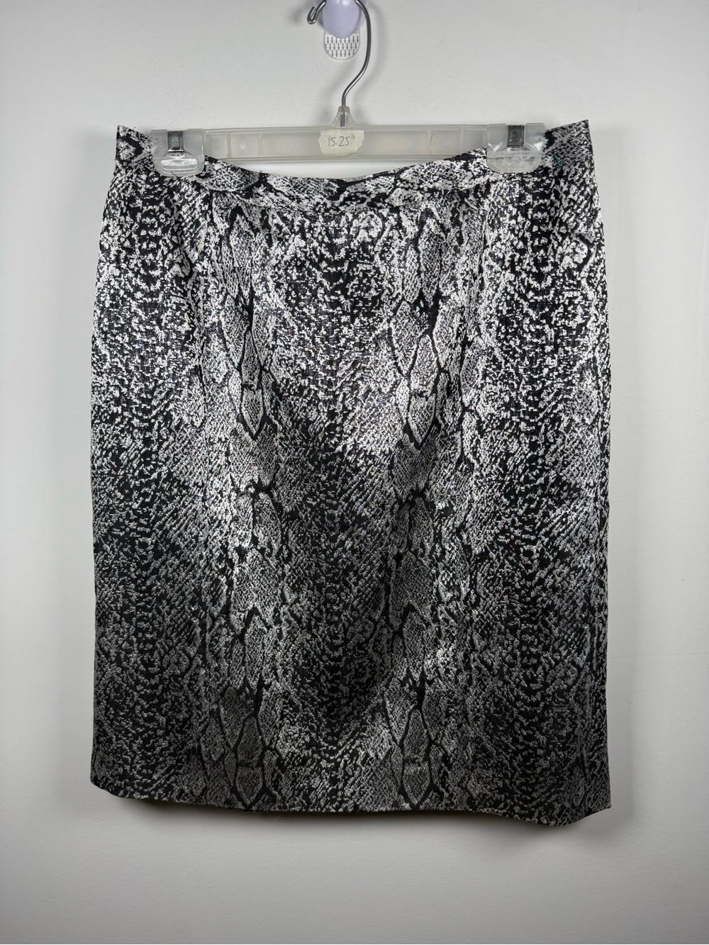 PINK TARTAN | Metallic Snakeskin Skirt Size 10